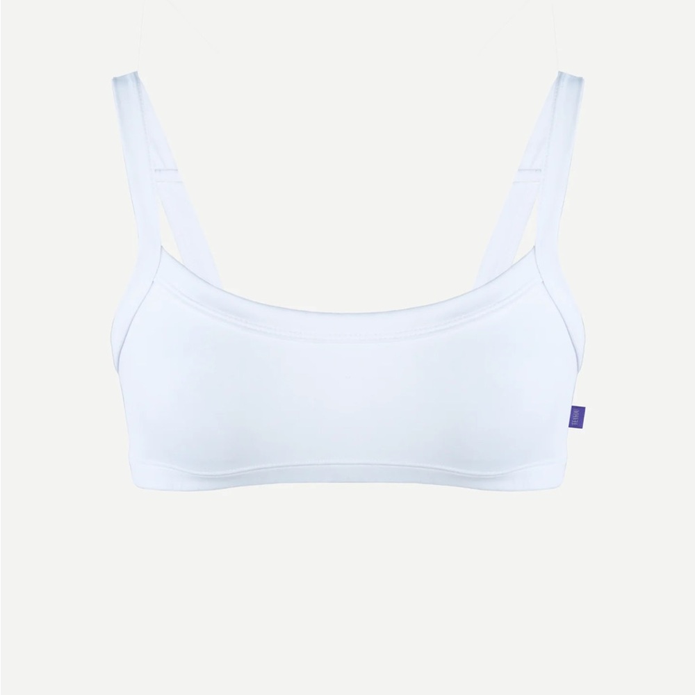 Tea You White Petite Bralette Sailor Sports Bra Crop Top Tank Top Adjustable 2